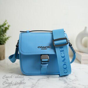 NWT Coach CBH56 Racer Crossbody Leather Bag in Pool